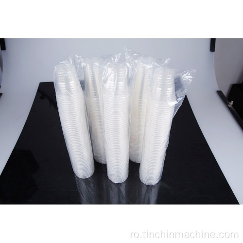 Mașină de ambalare a cupei din plastic cu blat rotativ